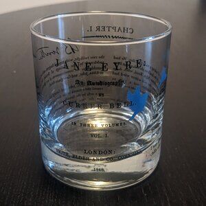 Jane Eyre Bronte literature rocks cocktail whiskey glass used preowned